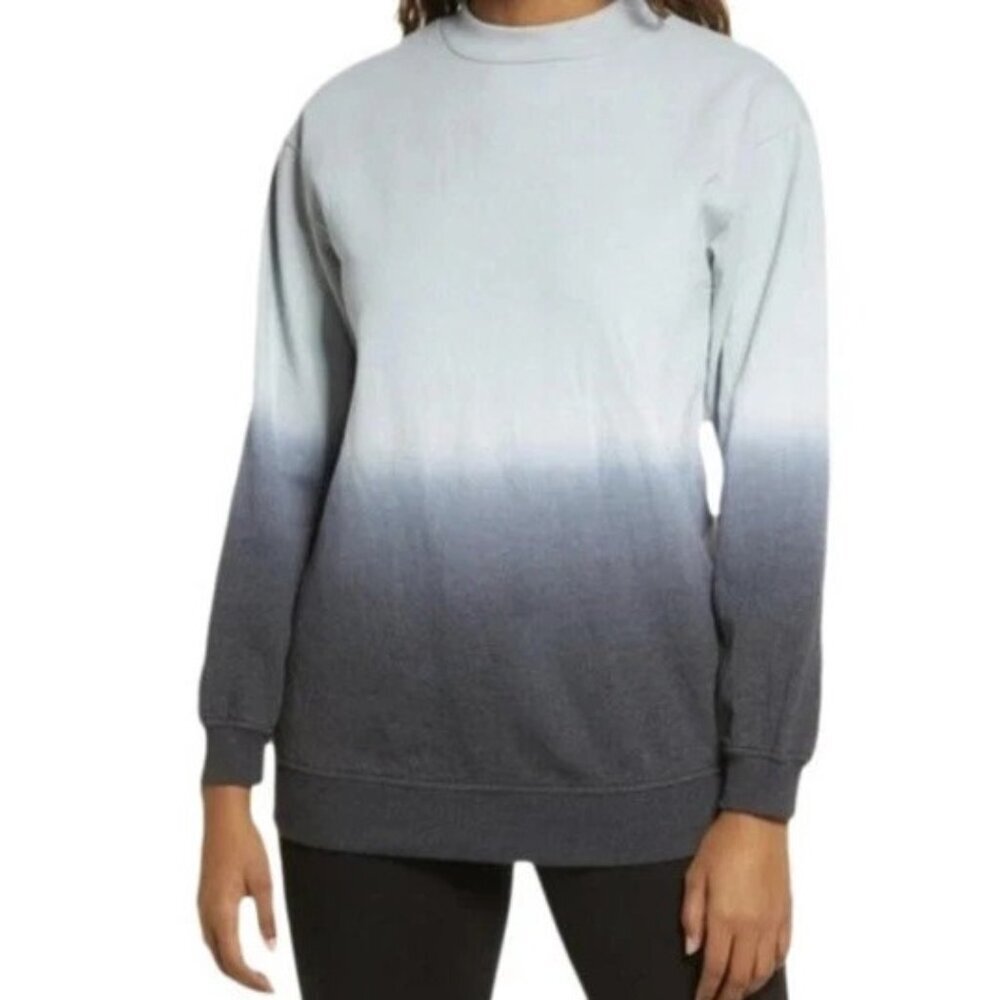 BP Gray Ombre‎ Crewneck Pullover Sweatshirt Knit NWT Sz XXS Oversized